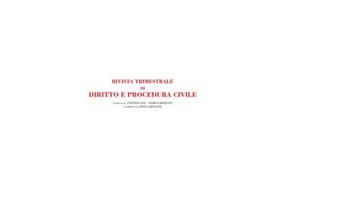 Rivista Trimestrale di Diritto e Procedura Civile (Italia)