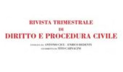 Rivista Trimestrale di Diritto e Procedura Civile (Italia) Rivista Trimestrale di Diritto e Procedura Civile (Italia)